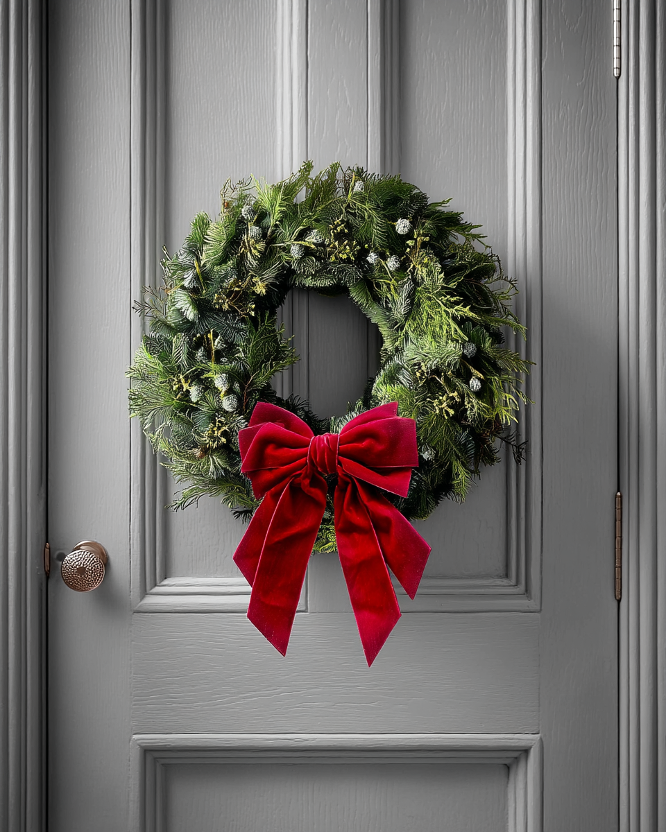 Red Velvet Christmas Wreath 