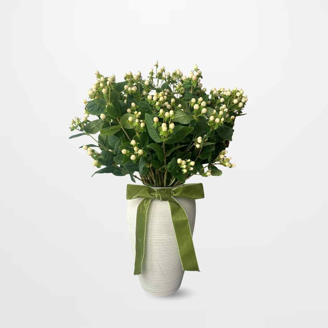 Hypericum White in Vase